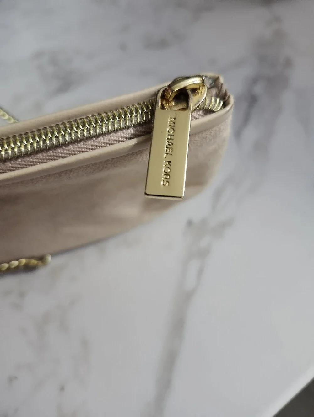 Michael Kors Faux Suede Cosmetic Bag / Pencil Case